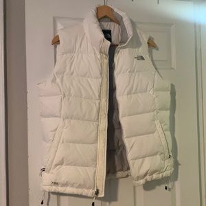 Women’s large north face white vest